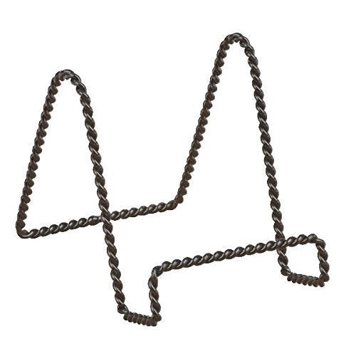 TRIPAR Decorative Twisted Wire Stand, Black Display (3 Inch Depth) Tabletop Easel Sleek & Modern Look - Perfect for Books, Plates, Photos & More - Image 3